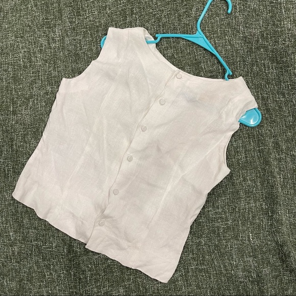 Vintage 1950s or 60s 100% Linen Shirt - Picture 2 of 6